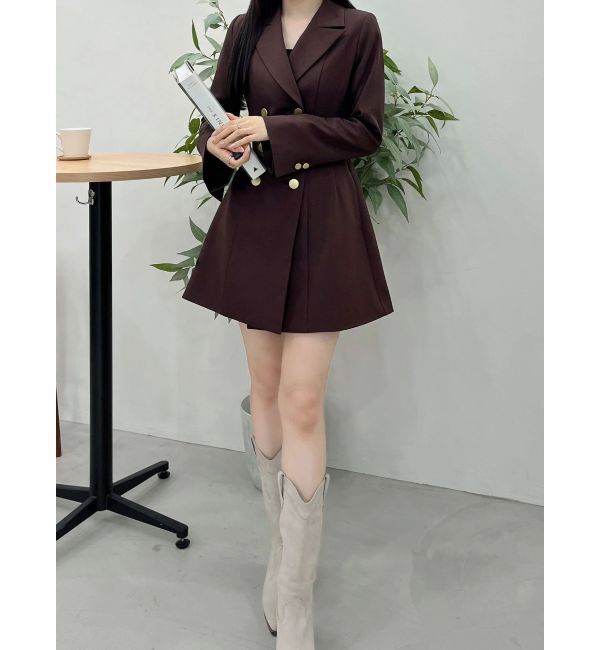 MERCURYDUO「2WAYフィットアンドフレアジャケットワンピース」|ワンピース|