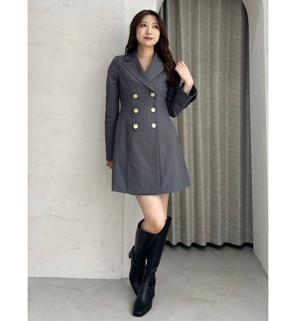 MERCURYDUO「2WAYフィットアンドフレアジャケットワンピース」|ワンピース|