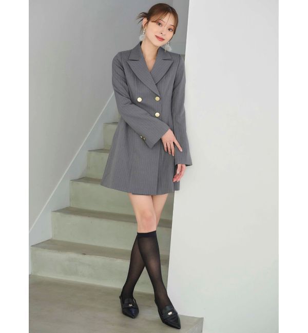 MERCURYDUO「2WAYフィットアンドフレアジャケットワンピース」|ワンピース|