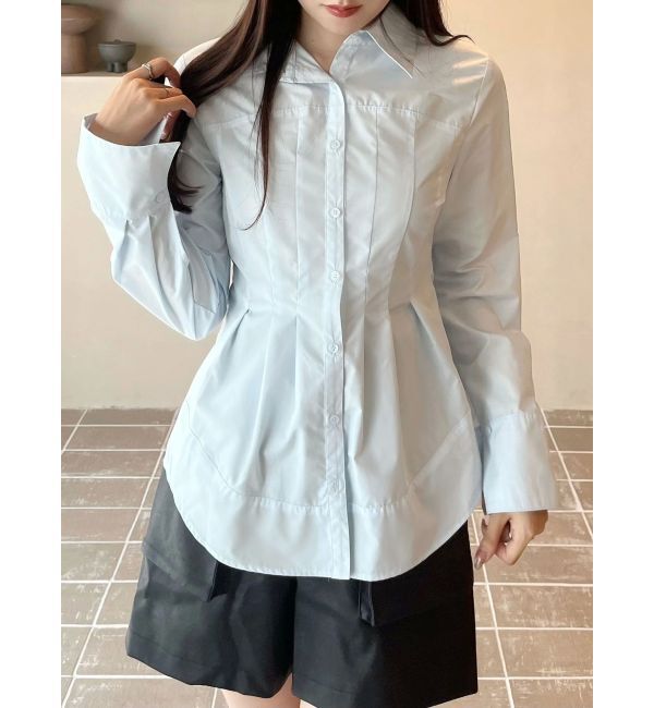 MERCURYDUO「コルセットシャツ」|シャツ・ブラウス|アイスブルー