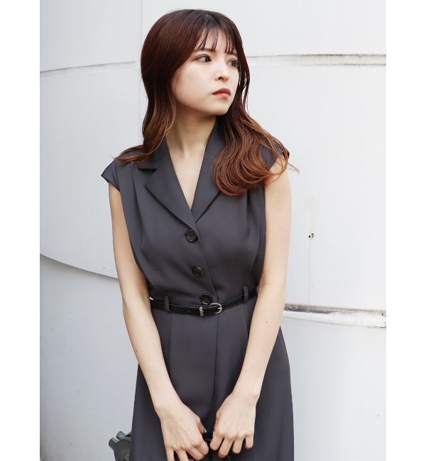 MURUA「ウエストベルトワイドロンパース」|オールインワン|