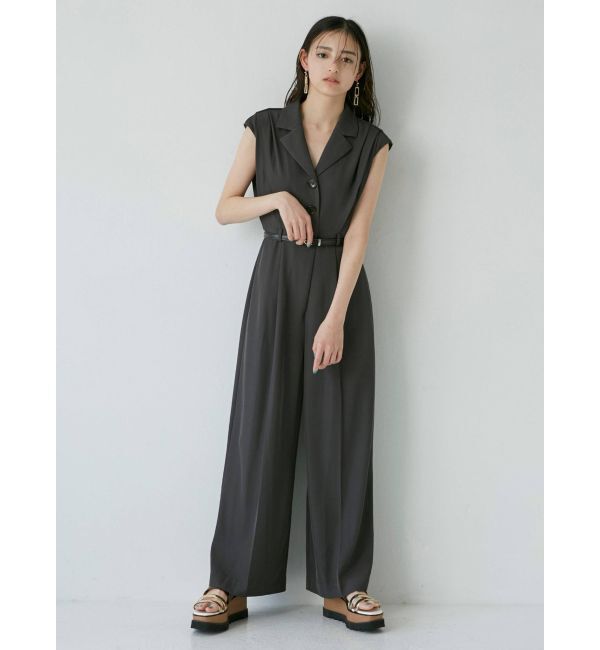 MURUA「ウエストベルトワイドロンパース」|オールインワン|