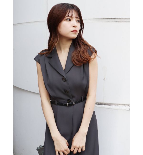 MURUA「ウエストベルトワイドロンパース」|オールインワン|