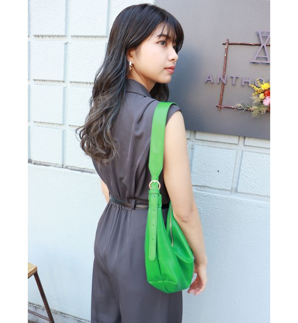 MURUA「ウエストベルトワイドロンパース」|オールインワン|