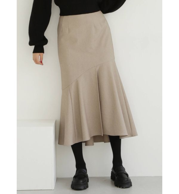 MURUA「アシメスリットマーメイドスカート」|スカート|ベージュ