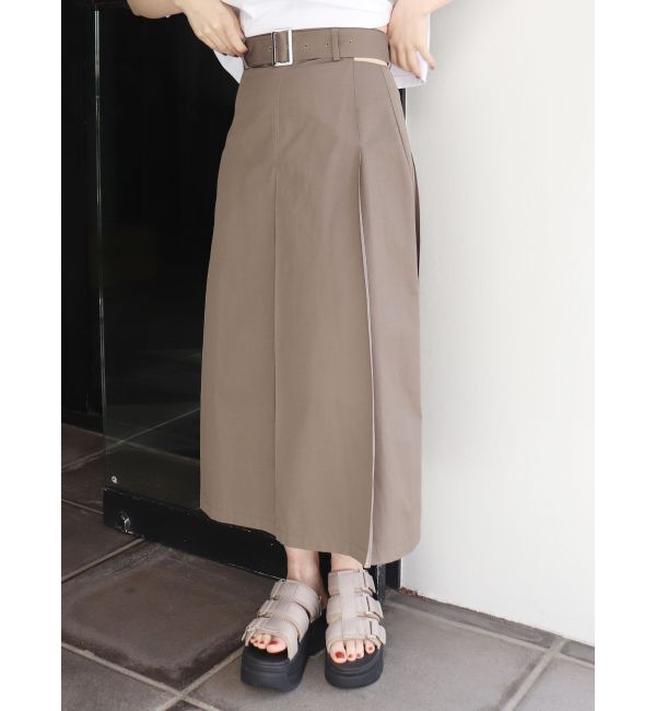 MURUA「ウエストカットスカート」|スカート|カーキ