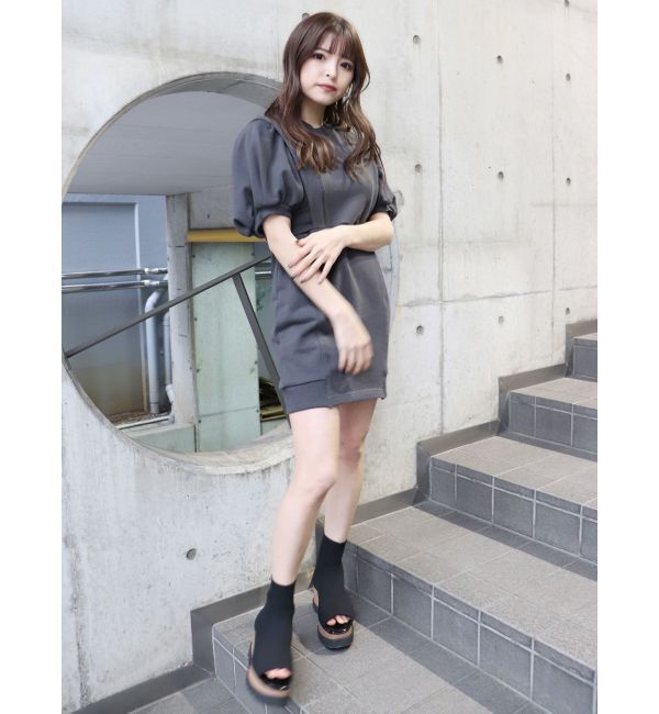 MURUA「サイドリブカットミニワンピース」|ワンピース|