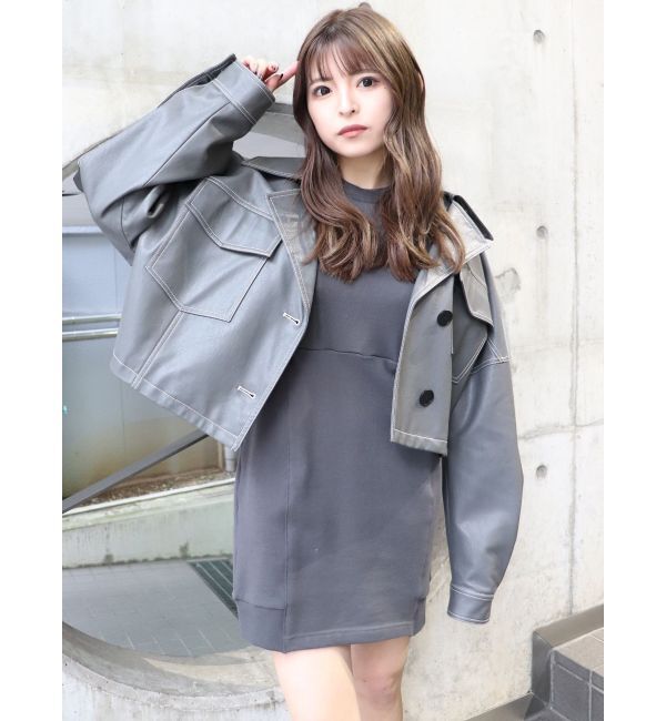 MURUA「サイドリブカットミニワンピース」|ワンピース|