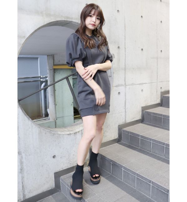 MURUA「サイドリブカットミニワンピース」|ワンピース|