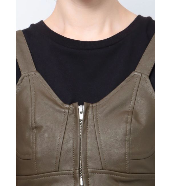 MURUA「フェイクレザービスチェ」|シャツ・ブラウス|