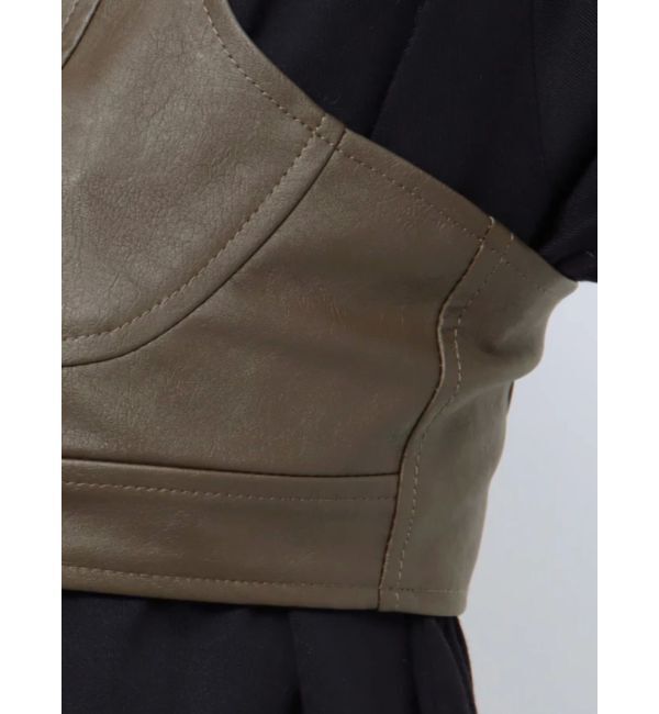 MURUA「フェイクレザービスチェ」|シャツ・ブラウス|