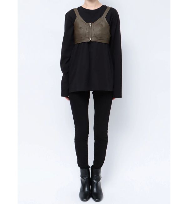 MURUA「フェイクレザービスチェ」|シャツ・ブラウス|