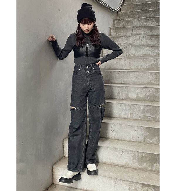 MURUA「フェイクレザービスチェ」|シャツ・ブラウス|