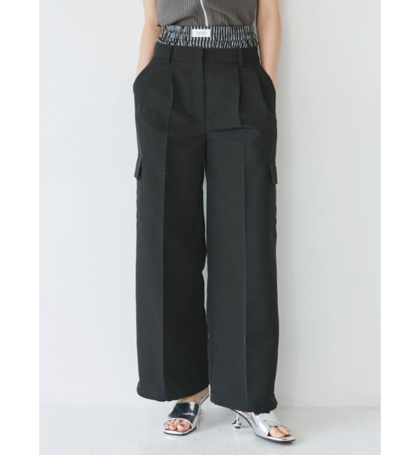 MURUA「ダブルウエストワイドパンツ【2WAY】」|その他|ブラック