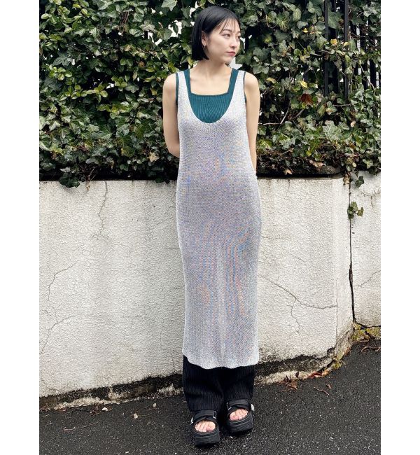MURUA「メタリックメッシュロングワンピース」|ワンピース|