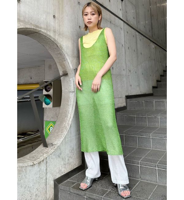 MURUA「メタリックメッシュロングワンピース」|ワンピース|