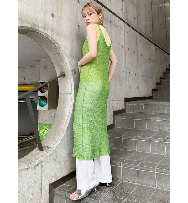 MURUA「メタリックメッシュロングワンピース」|ワンピース|