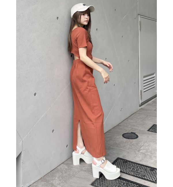 MURUA「アシメネックバックオープンワンピース」|ワンピース|