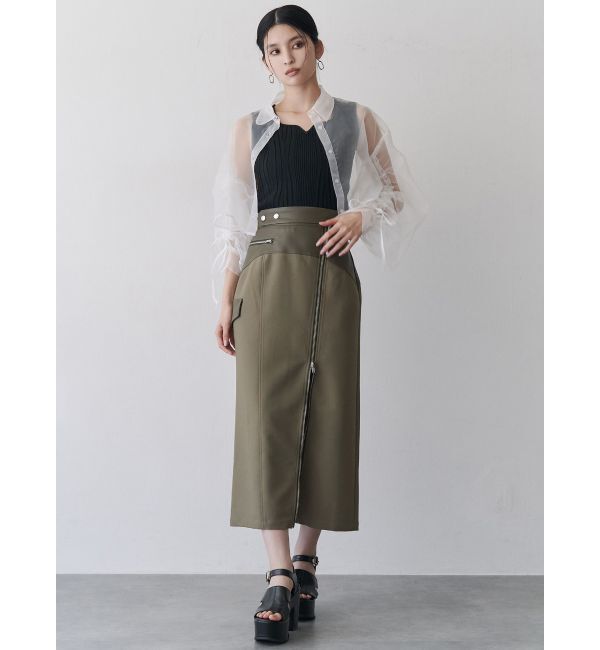 MURUA「スリットナローレザースカート」|スカート|