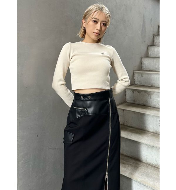 MURUA「スリットナローレザースカート」|スカート|