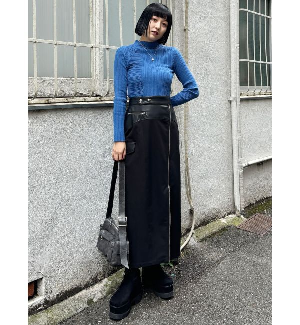 MURUA「スリットナローレザースカート」|スカート|