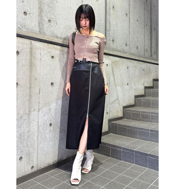MURUA「スリットナローレザースカート」|スカート|