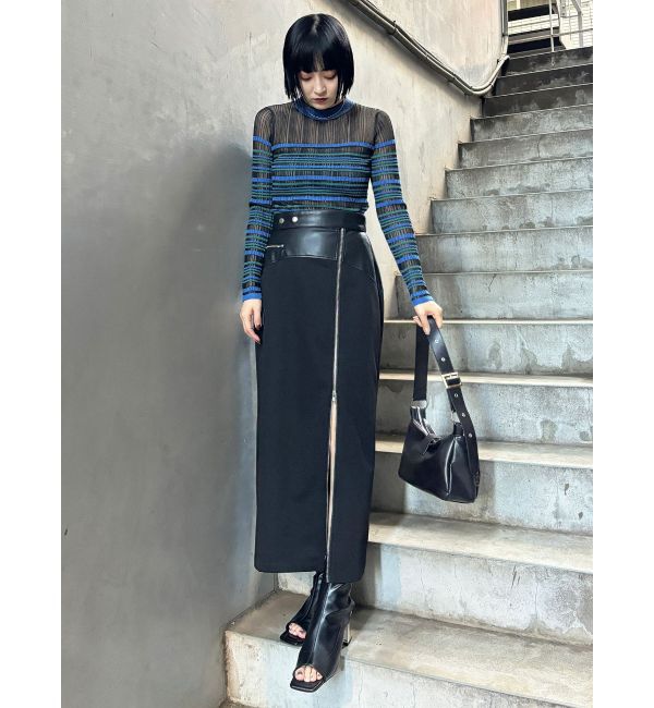 MURUA「スリットナローレザースカート」|スカート|
