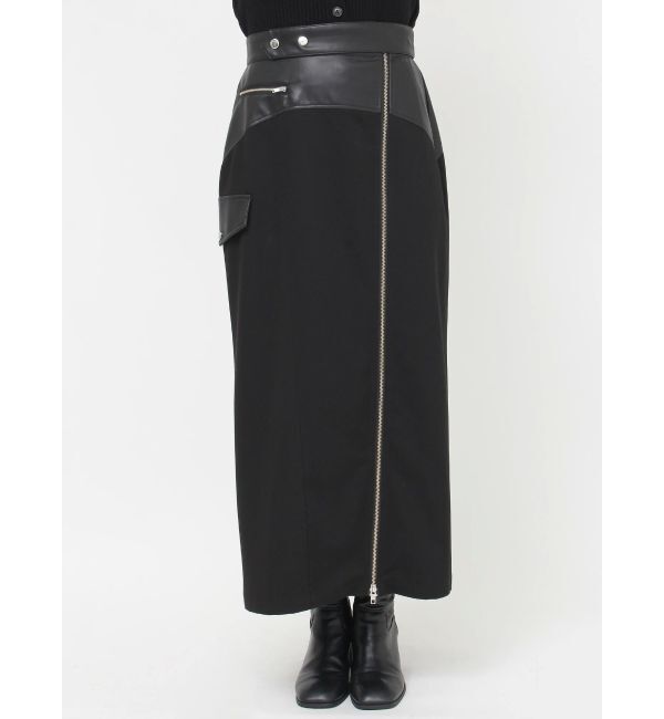 MURUA「スリットナローレザースカート」|スカート|