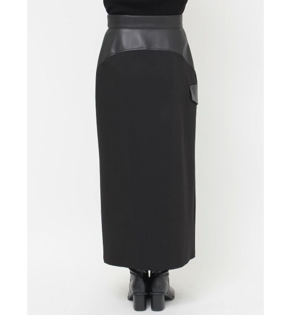 MURUA「スリットナローレザースカート」|スカート|