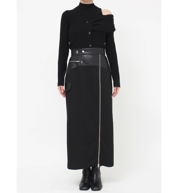 MURUA「スリットナローレザースカート」|スカート|