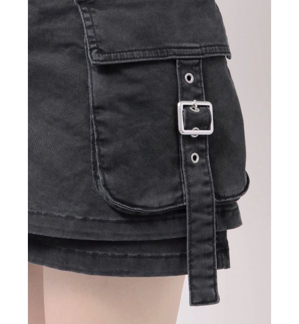 MURUA「ウォッシュカーゴスカートパンツ」|スカート|