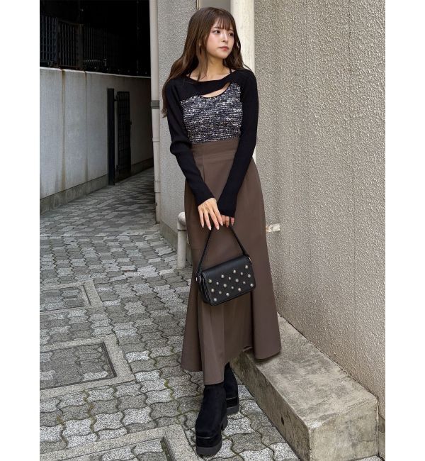 MURUA「ボレロライクストリングツイードニット」|ニット・セーター|