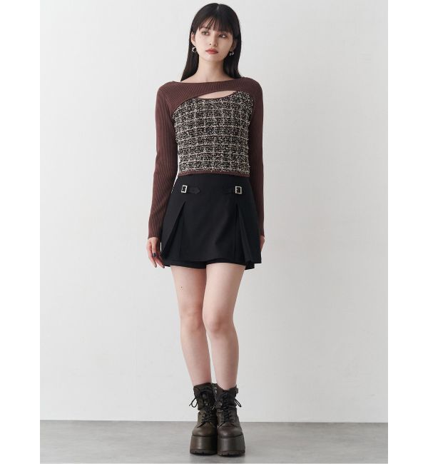 MURUA「ボレロライクストリングツイードニット」|ニット・セーター|
