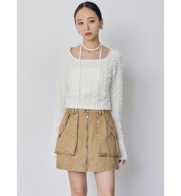 MURUA「フロントZIPアウトポケットミニスカート」|スカート|