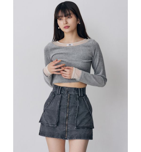 MURUA「フロントZIPアウトポケットミニスカート」|スカート|