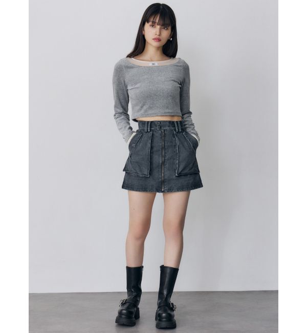 MURUA「フロントZIPアウトポケットミニスカート」|スカート|