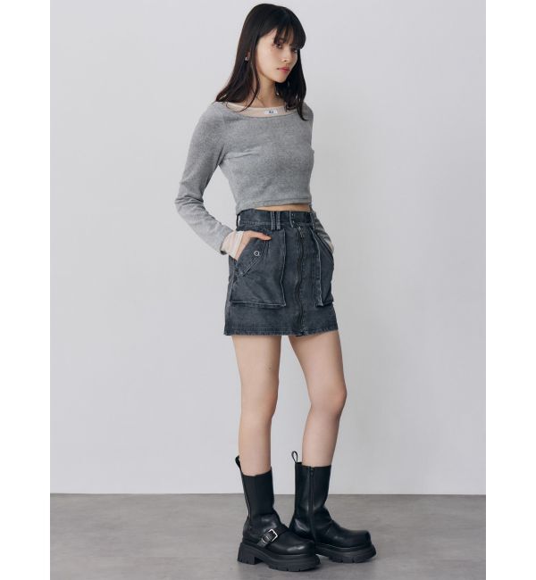 MURUA「フロントZIPアウトポケットミニスカート」|スカート|