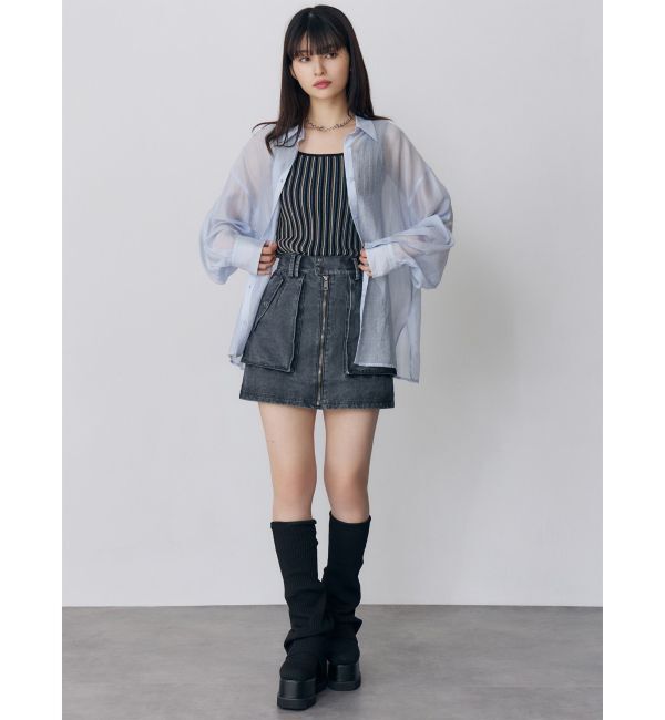 MURUA「フロントZIPアウトポケットミニスカート」|スカート|