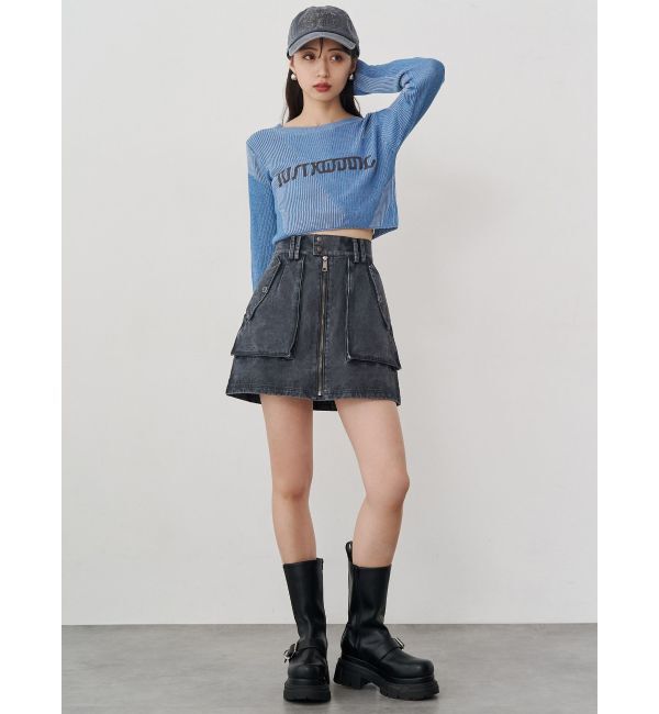 MURUA「フロントZIPアウトポケットミニスカート」|スカート|