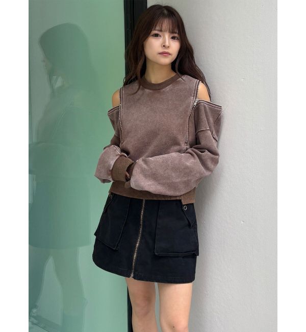 MURUA「フロントZIPアウトポケットミニスカート」|スカート|