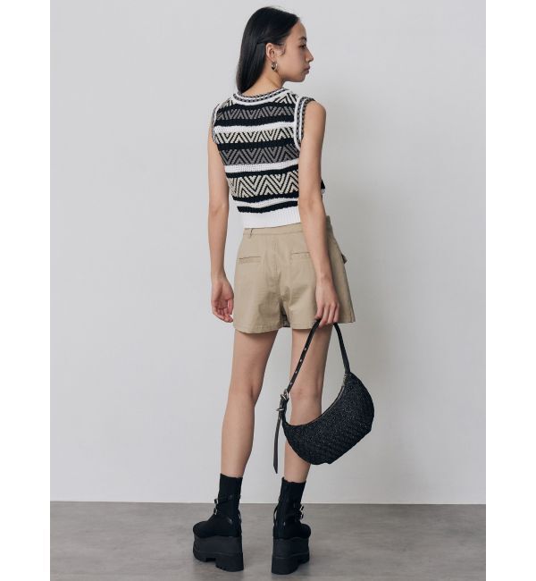 MURUA「トライバルクロシェニットタンク」|ニット・セーター|