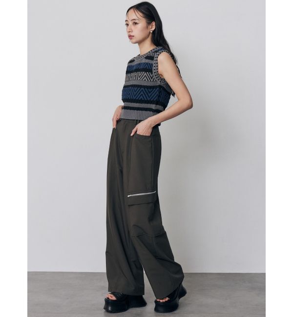 MURUA「トライバルクロシェニットタンク」|ニット・セーター|