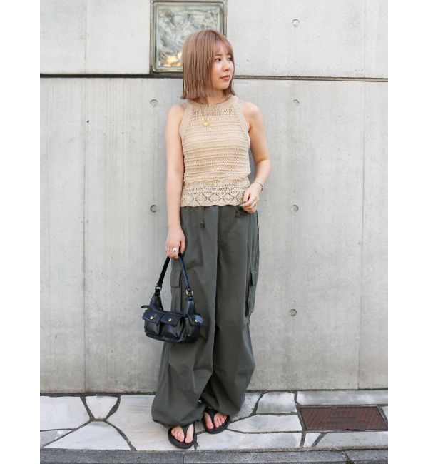 Ungrid「テープヤーンアメスリニットタンクトップ」|タンクトップ|