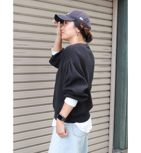 Ungrid「【WEB限定】スリーブタックスウェットライクルーズニット」|ニット・セーター|