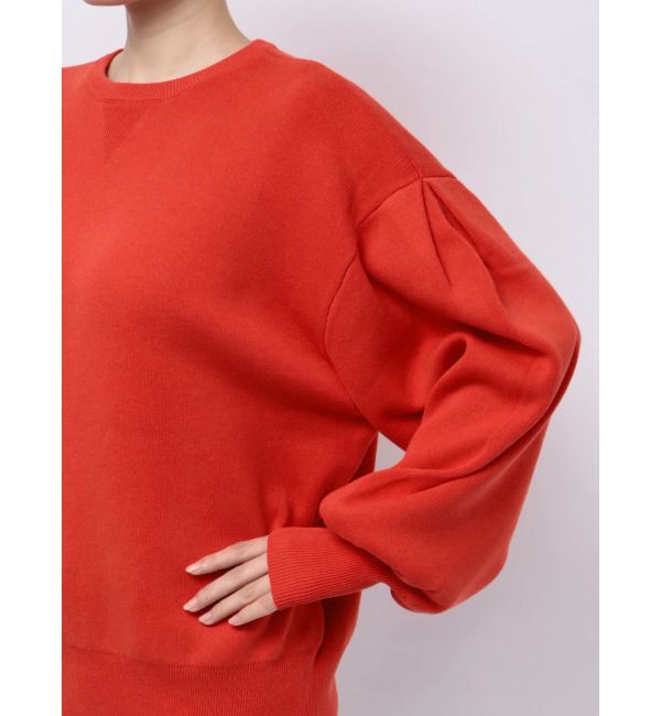 Ungrid「【WEB限定】スリーブタックスウェットライクルーズニット」|ニット・セーター|