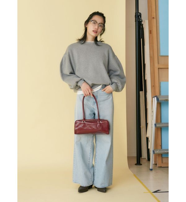 Ungrid「【WEB限定】スリーブタックスウェットライクルーズニット」|ニット・セーター|