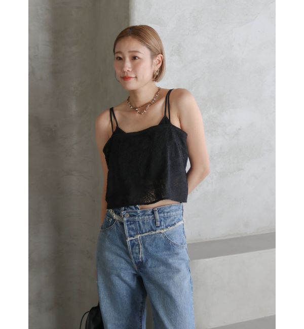 Ungrid「テープ刺繍キャミソール」|キャミソール|