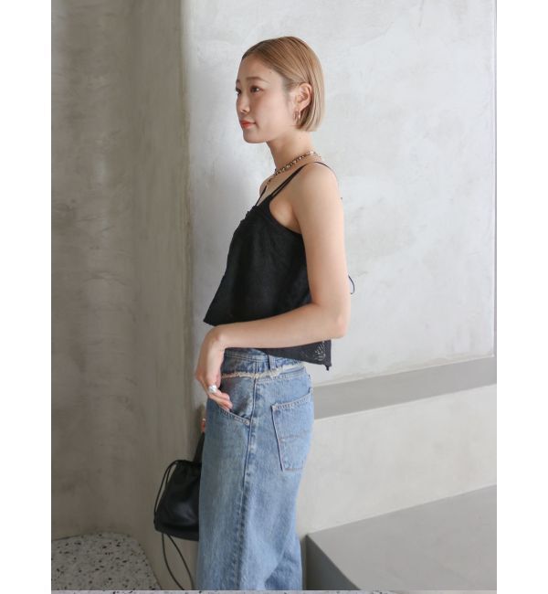 Ungrid「テープ刺繍キャミソール」|キャミソール|