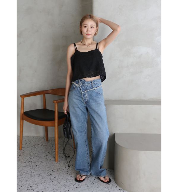 Ungrid「テープ刺繍キャミソール」|キャミソール|