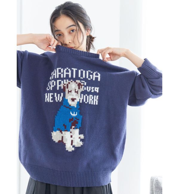 Ungrid「【WEB限定】ドッグモチーフジャカードニット」|ニット・セーター|